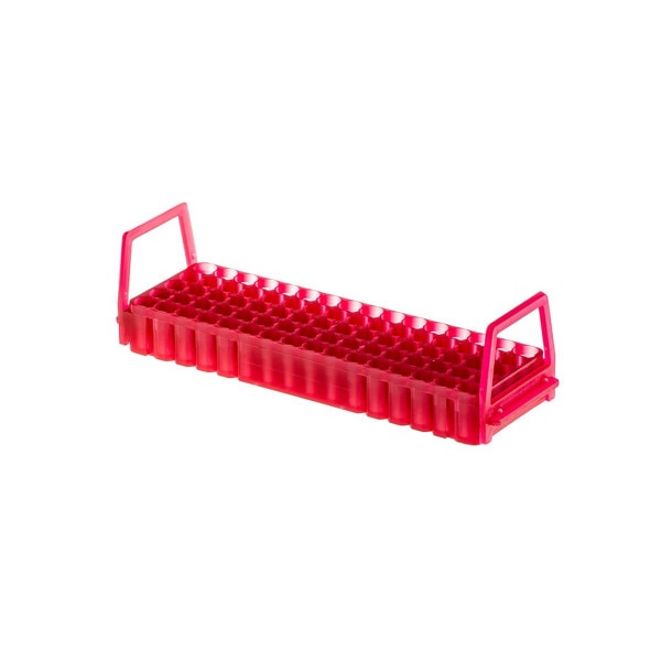 cryogenic vial rack, red